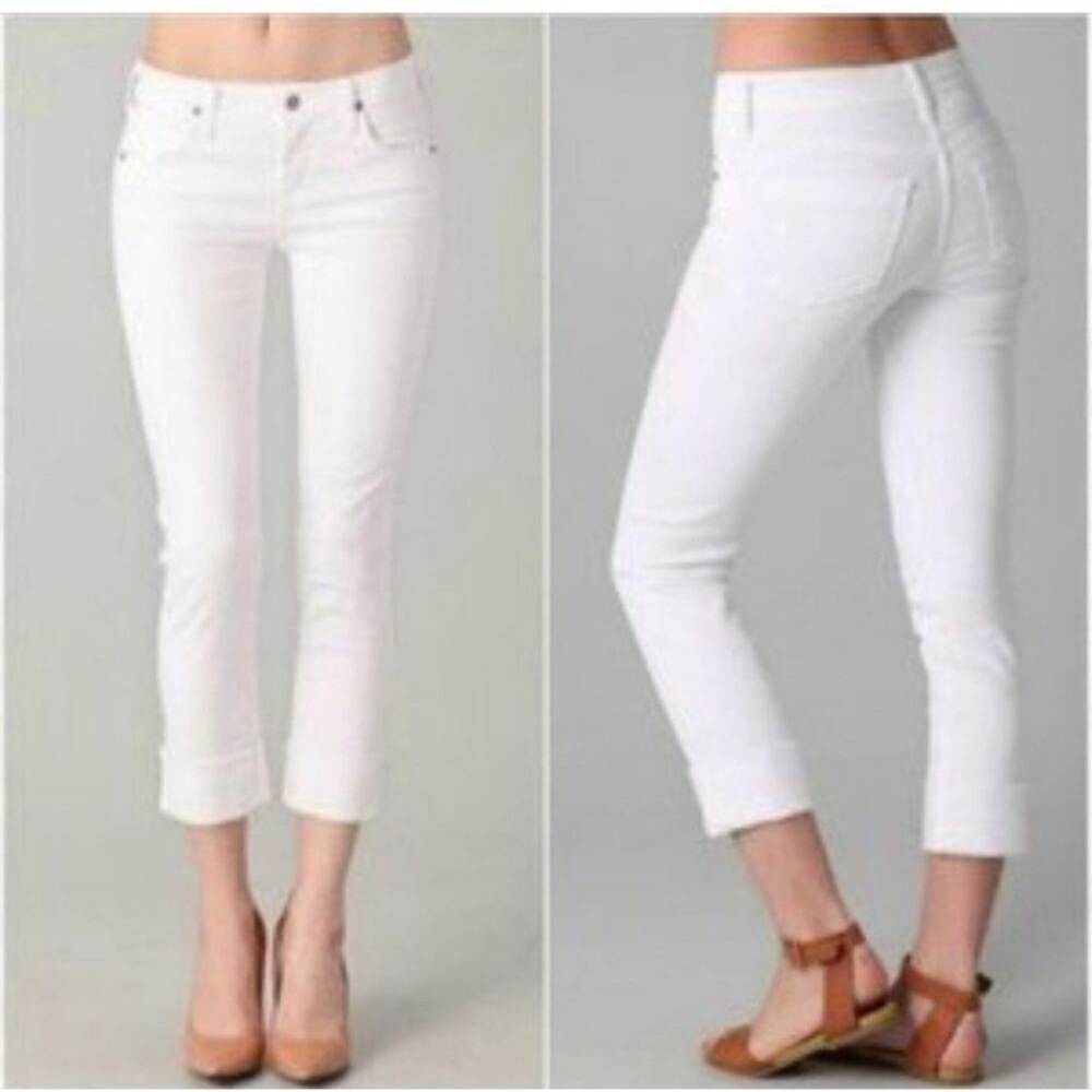 COH White Dani Straight Leg Crop Jeans